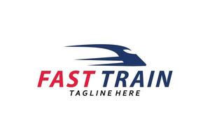vector de icono de logotipo de tren rápido aislado