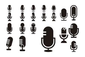 silhouette podcast logo icon vector isolated