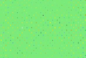 Light green, yellow vector cover with symbols of gamble.