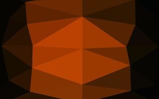 Dark Yellow, Orange vector shining triangular pattern.