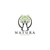 nature abstract tree logo icon vector isolated