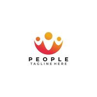 people logo icon vector isolated