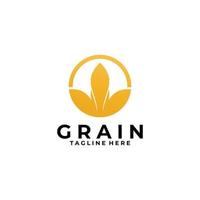 vector de icono de logotipo de grano de trigo aislado