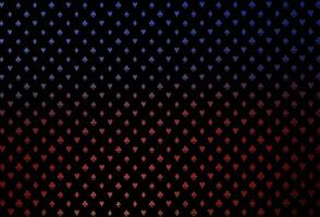 Dark blue, red vector texture with playing cards.