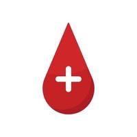 Donate human blood drop icon. Web symbol. Vector illustration