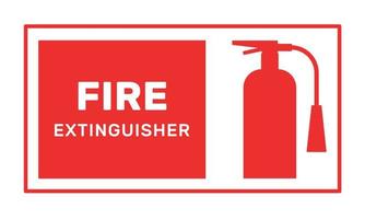 Informational sign Fire extinguisher. Silhouette symbol. Simply shapes. Safty label. Vector illustration on white background