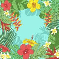 Summer Floral and Foliages vector