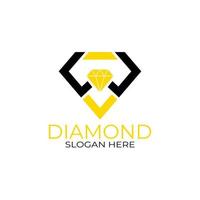 diseño del logotipo de la letra w diamante. concepto de diseño, logotipos, logograma, plantilla de diamante de logotipo vector