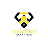 diseño del logotipo de la letra w diamante. concepto de diseño, logotipos, logograma, plantilla de diamante de logotipo vector