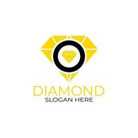 Letter O Diamond Logo Design. Design Concept, Logos, Logogram, Logotype Diamond Template vector