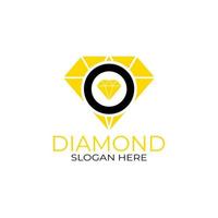 diseño de logotipo de letra o diamante. concepto de diseño, logotipos, logograma, plantilla de diamante de logotipo vector