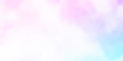 Light Pink, Blue vector template with sky, clouds.