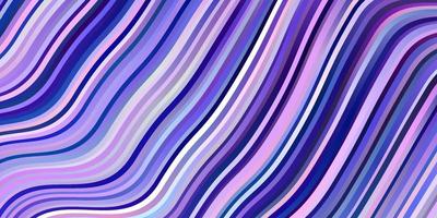 Light Pink, Blue vector pattern with curves.