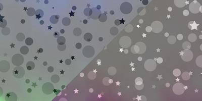 Vector background with circles, stars.