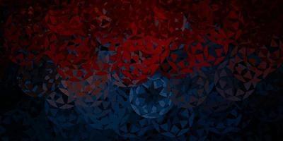Dark blue, yellow vector backdrop with triangles, lines.
