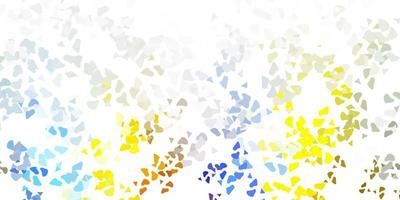 Light blue, yellow vector pattern with abstract shapes.