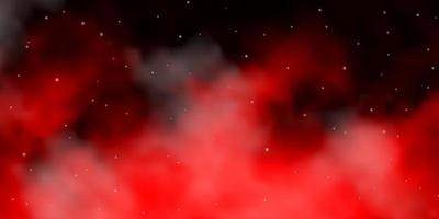 Dark Red vector pattern with abstract stars.