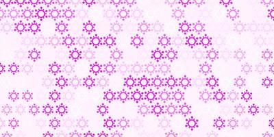 Light pink vector pattern with coronavirus elements.