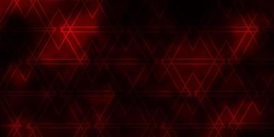 Dark Red vector template with lines, triangles.