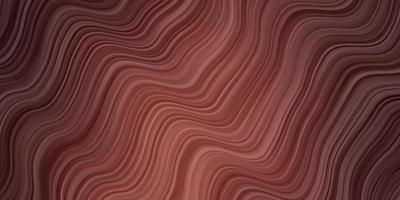 Dark Red vector pattern with curved lines.