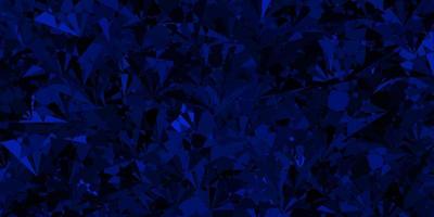 Dark BLUE vector background with triangles.