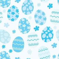 Easter Eggs repeat pattern design. Hand-drawn background. Holidays pattern for wrapping paper or fabric. vector