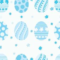 diseño de patrones repetidos de huevos de Pascua. fondo dibujado a mano. patrón de vacaciones para envolver papel o tela. vector