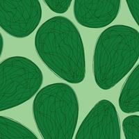 Avocado repeat pattern design. Hand-drawn background. Modern pattern for wrapping paper or fabric. vector