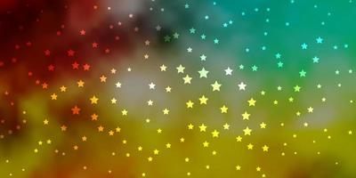 Dark Multicolor vector pattern with abstract stars.