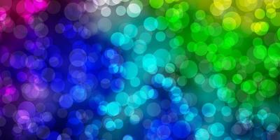 Light Multicolor vector texture with circles.