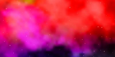 Light Multicolor vector background with colorful stars.