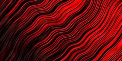 Dark Orange vector background with bent lines.