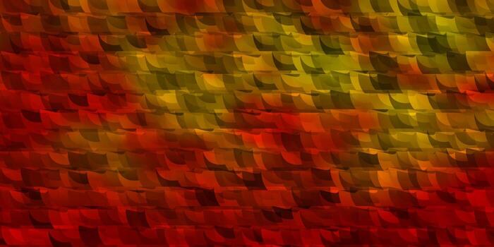 Telón de fondo de vector naranja claro con líneas, triángulos.