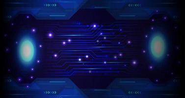 Blue eye cyber circuit future technology concept background vector