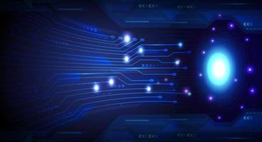Blue eye cyber circuit future technology concept background vector
