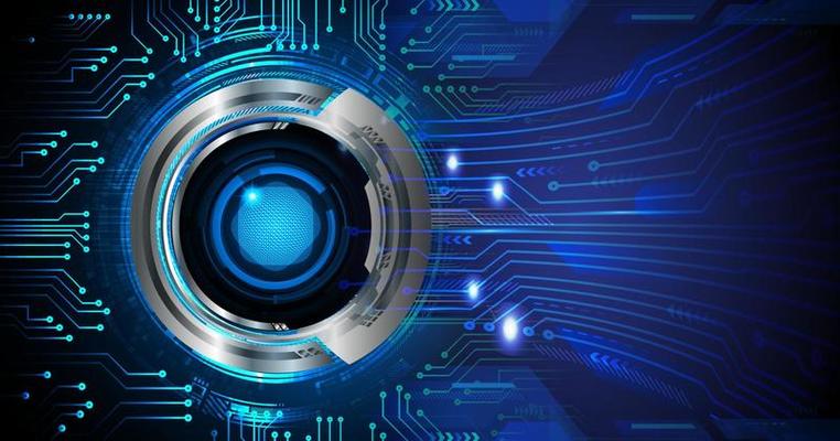 eye cyber circuit future technology concept background