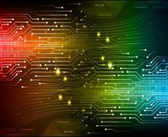 Fondo de concepto de tecnología futura de circuito cibernético vector