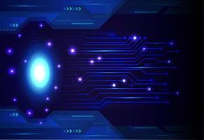 Blue eye cyber circuit future technology concept background vector