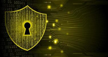 Closed Padlock on digital background, cyber security vector