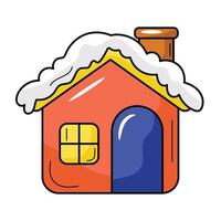 Grab this flat icon of snow house vector