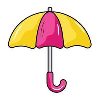 hazte con este icono plano de paraguas vector