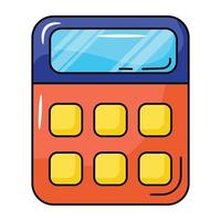 icono plano cuidadosamente elaborado de la calculadora vector