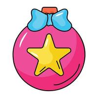 Check this amazing bauble flat icon vector