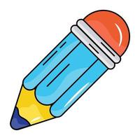 Creatively designed flat icon of pencil vector