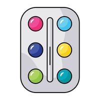 High quality flat icon of watercolors vector