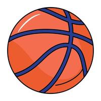 Flat icon of basketball is up for premium use vector