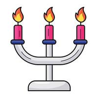 An eye catchy flat icon of candelabra vector