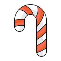 Easy to use flat icon of candy cane vector