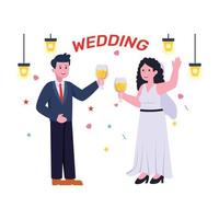 A scalable flat illustration of party celebration vector