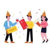 A scalable flat illustration of party celebration vector